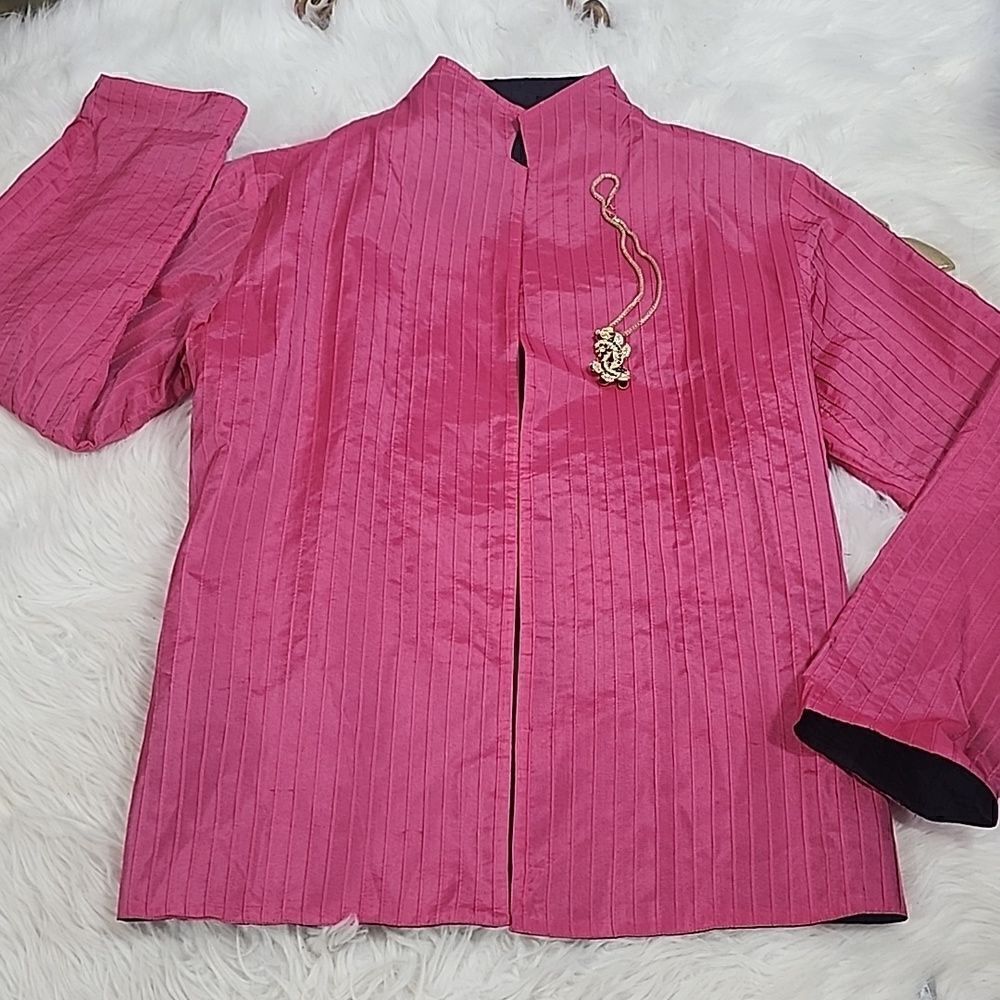 Reversible jacket Size L Fuschia & Black Barbie Core Pink
